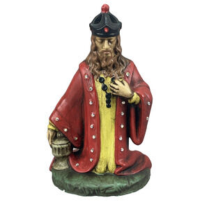 Vintage HOLLAND MOLD Nativity Wiseman Figure 6.5” Painted Replacement Jeweled